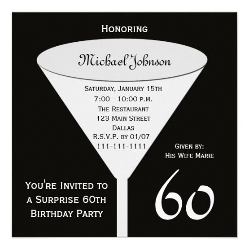 Surprise 60th Birthday Party invitation
