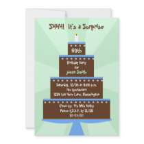 Surprise 60th Birthday Party Invitation -- Cake