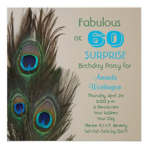 Surprise 60th Birthday Party Invitation - Fabulous