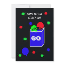 Surprise 60th Birthday Party Invitation -- SECRET