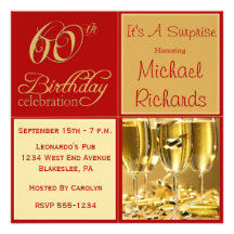 Surprise 60th Birthday Party Invitations