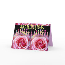 SURPRISE 60th Birthday Party with Double Roses Cards