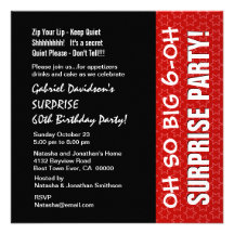 SURPRISE 60th Year Birthday Red Stars Q004 Announcement