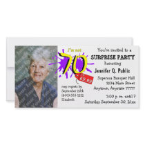 Surprise 70th Birthday Party Photo Invitation photo cards