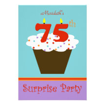Surprise 75th Birthday Party Invitation