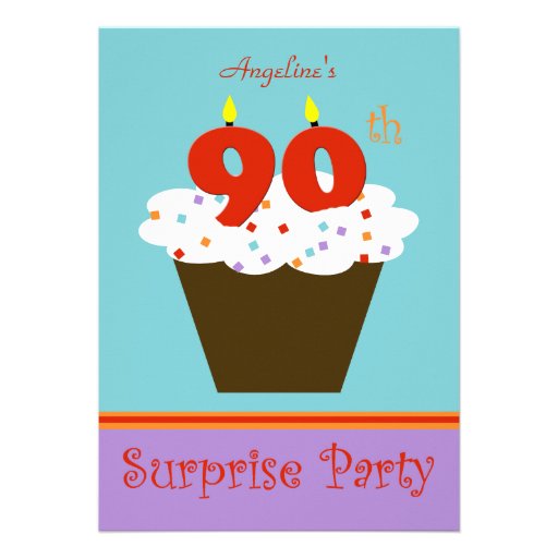 Surprise 90th Birthday Party Invitation