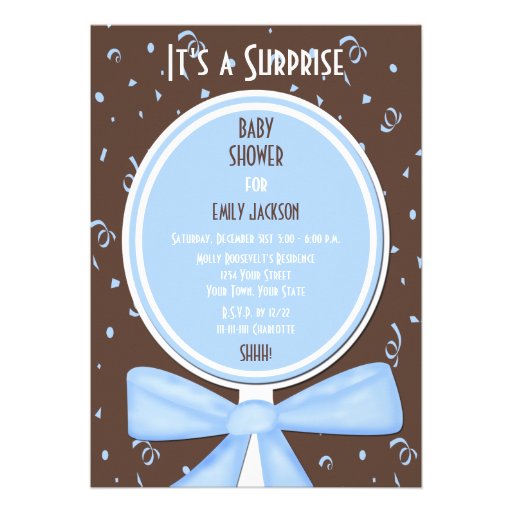 Surprise Baby Shower Invitation -- Blue