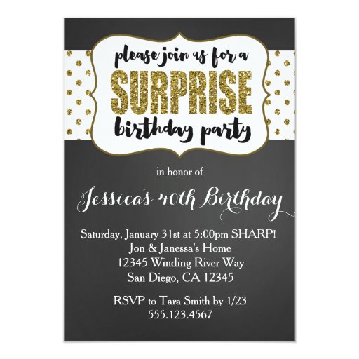 Surprise Birthday Invitation | Zazzle