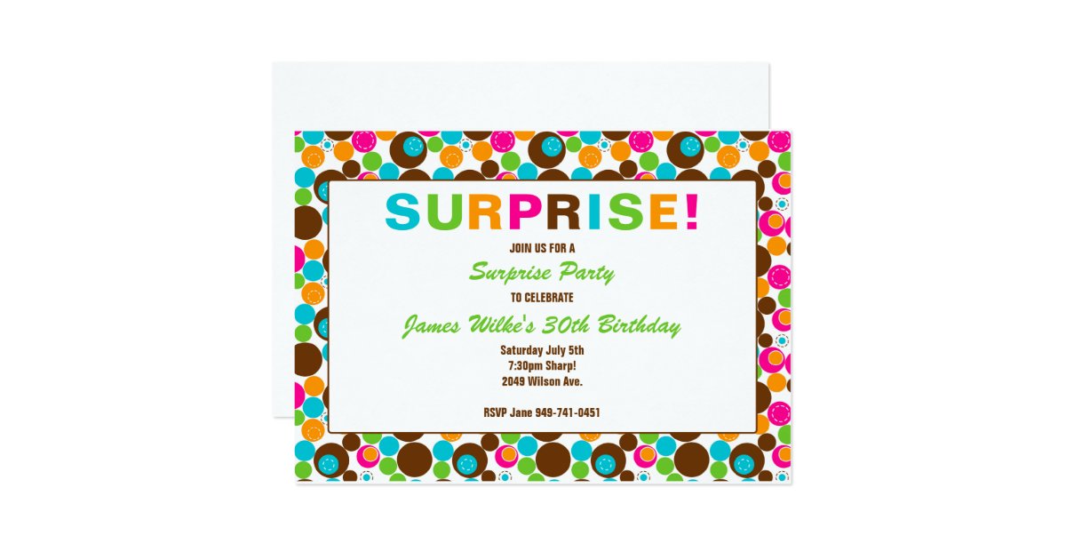 Surprise Birthday Party Invitation | Zazzle