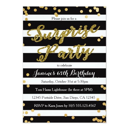 Surprise Birthday Party Invitation | Zazzle