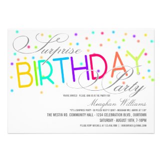 Surprise Birthday Party Invitations