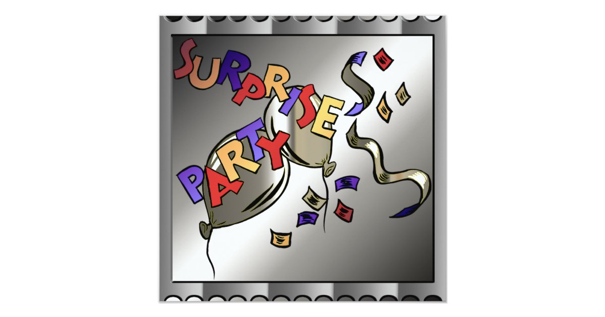 Surprise Birthday Party Invitations | Zazzle