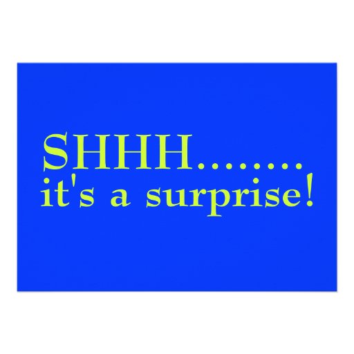 Surprise Birthday Party Invitations - Shhh sixty