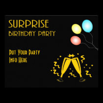 Surprise Birthday Party Invite Customizable Text invitations