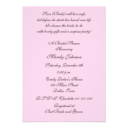 Surprise Bridal Shower Invitation