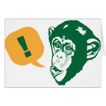 Surprise Chimp Greeting Card
