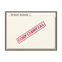 Surprise Confidential folder Invitation postcards