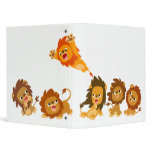 "Surprise!!" Cute Cartoon Lions Avery Binder