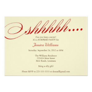 Surprise Party Custom Announcements
