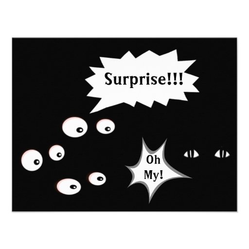 Surprise Party Eyes In The Dark Room Invitation