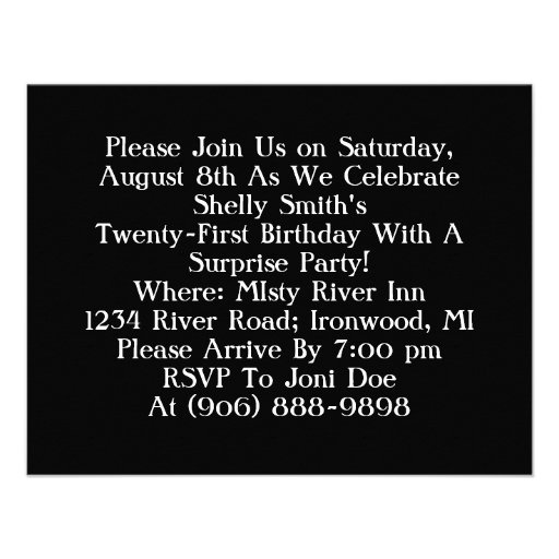 Surprise Party Eyes In The Dark Room Invitation