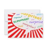 surprise party invitation : comic speech bubble