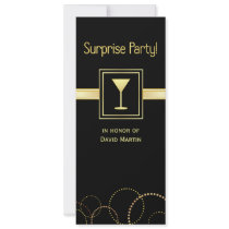 Surprise Party Invitations - Contemporary Tall by SquirrelHugger Surprise Party Invitations - Contemporary Tall