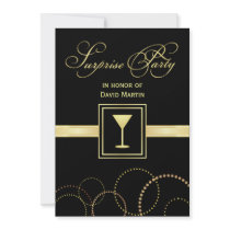 Surprise Party Invitations - with Monogram by SquirrelHugger Surprise Party Invitations - with Monogram