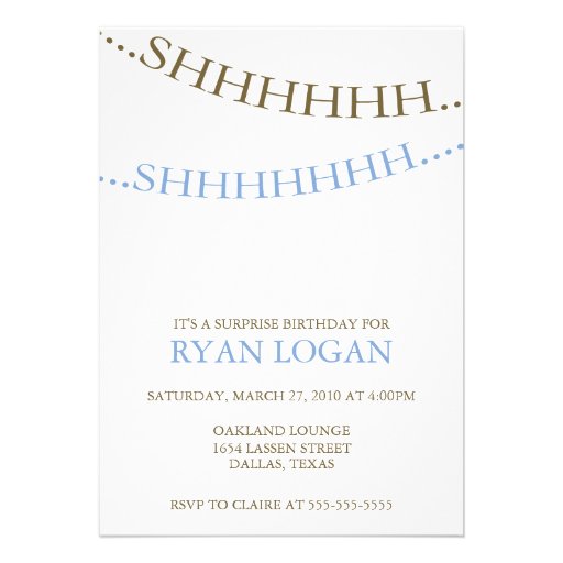 Surprise Party Invites