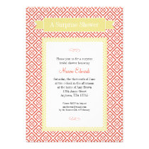 Surprise Shower invitation - Red and Yellow invitations