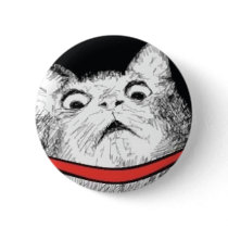 Surprised Cat Gasp Meme - Pinback Button