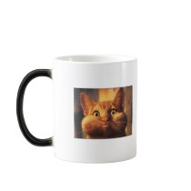 Surprised Cat Morphing Mug