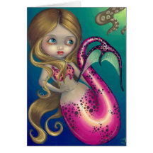 "Surprised Mermaid" Greeting Card