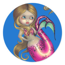 "Surprised Mermaid" Sticker by strangeling "Surprised Mermaid" Sticker