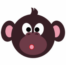 Surprised Monkey pin photo sculptures