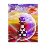 Surreal chess art paintings  fantastic art post cards