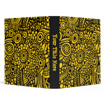 Surreal Life (1.0in) - Black on Amber FFCC00 binders