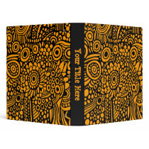 Surreal Life (1.0in) - Black on Orange binders