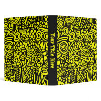 Surreal Life (1.0in) - Black on Yellow binders