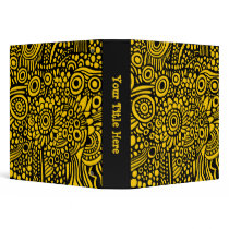 Surreal Life (1.5in) - Black on Amber FFCC00 binders
