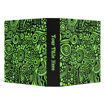 Surreal Life (1.5in) - Black on Green 99FF66 binders