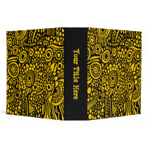 Surreal Life (2.0in) - Black on Amber FFCC00 binders