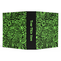 Surreal Life (2.0in) - Black on Green 99FF66 binders