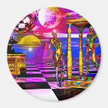 Surreal metaphysical art, metaphysical paintings fridge magnet