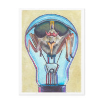 Surreal Postcard by Ashazart "Insect Bulb"