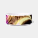Surreal Purple Fractal Vortex Cat Bowls