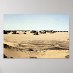 Surreal shapes in sandstone with Land Rover, Alger posters
