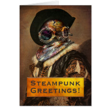Surreal Steampunk Diver - The Laughing Cavalier Card