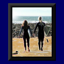 Surreal Surfing Safari Poster posters