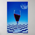Surreal wineglass print